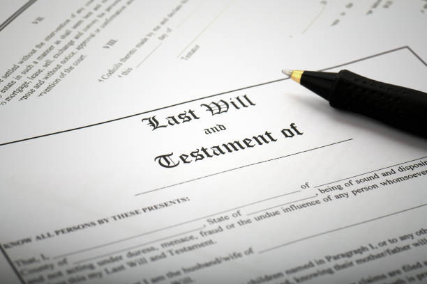 Example of a Last Will and Testament with a ballpoint pen